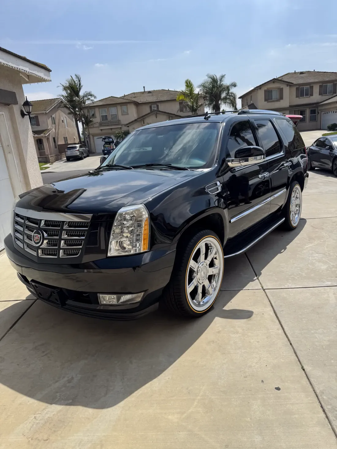 Black Cadillac Escalade detailed and coated at the owner's home